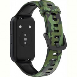 Ремінець BeCover Modern Style для Huawei Band 7/Honor Band 7 Black-Green (709447)