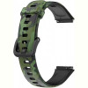 Ремінець BeCover Modern Style для Huawei Band 7/Honor Band 7 Black-Green (709447)
