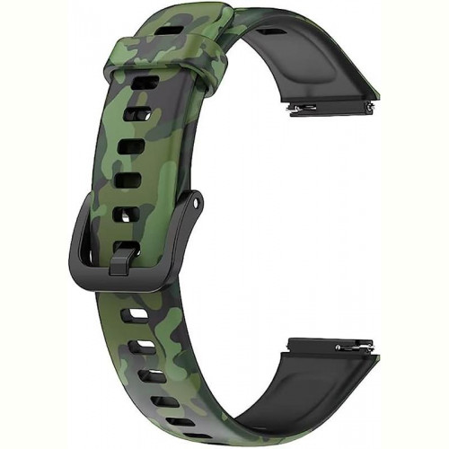 Ремінець BeCover Modern Style для Huawei Band 7/Honor Band 7 Black-Green (709447)
