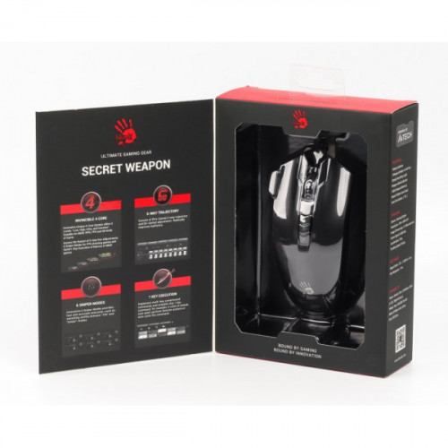Миша ігрова A4-Tech Bloody V9MA, чорна, з підсвічуванням, USB
