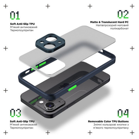 Чохол ArmorStandart Frosted Matte для Xiaomi Redmi 13 4G / Poco M6 4G Navy Blue (ARM78270)