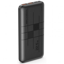 Зовнішній акумулятор (Power Bank) XO Power Bank PR187 2USB+Type-C QC&PD3.0 22.5W 10000mAh Black