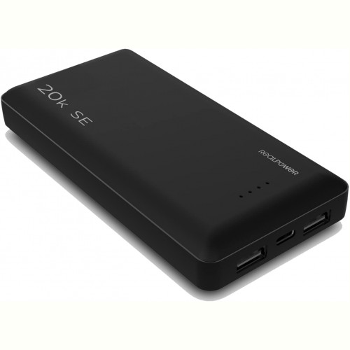 Універсальна мобільна батарея RealPower PB-20k SE Powerbank 20000mAh Black (PB-20k)