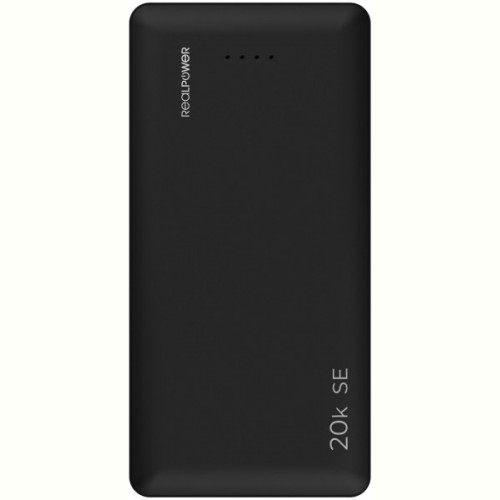 Універсальна мобільна батарея RealPower PB-20k SE Powerbank 20000mAh Black (PB-20k)