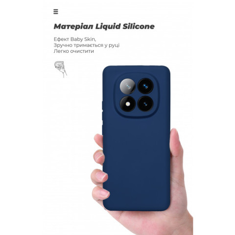 Чохол ArmorStandart ICON для Xiaomi Redmi Note 14 Pro+ 5G Camera cover Dark Blue (ARM79832)