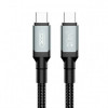 Кабель XO USB Type-C - USB Type-C (M/M), 5А, 240W, 2 м, Black (NB-Q264B-CC.black)