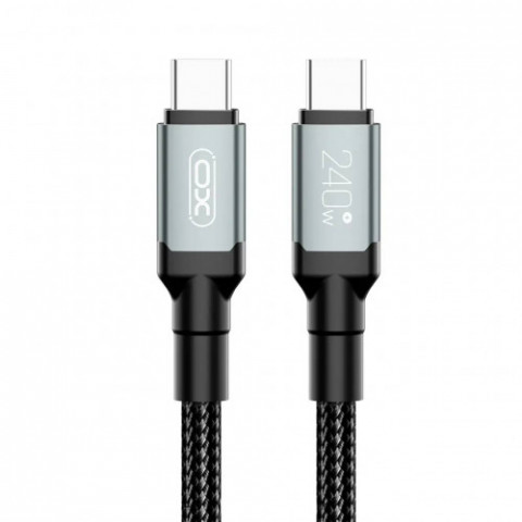Кабель XO USB Type-C - USB Type-C (M/M), 5А, 240W, 2 м, Black (NB-Q264B-CC.black)