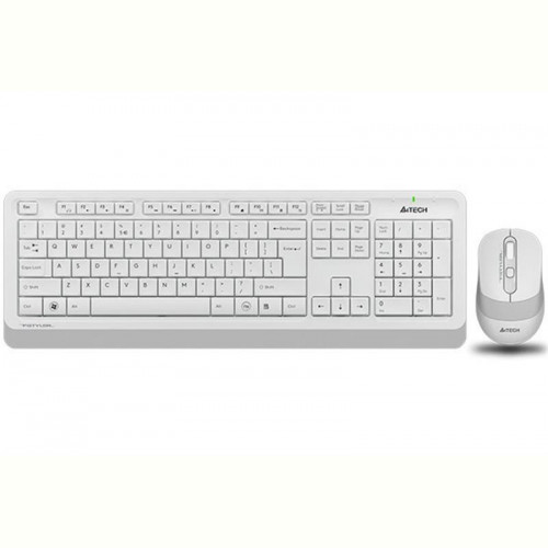 Комплект (клавіатура, мишка) бездротовий A4Tech Fstyler FG1010 White USB