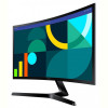 Монiтор Samsung 27" Essential S3 LS27D366 (LS27D366GAIXCI) VA Black Curved 100Hz