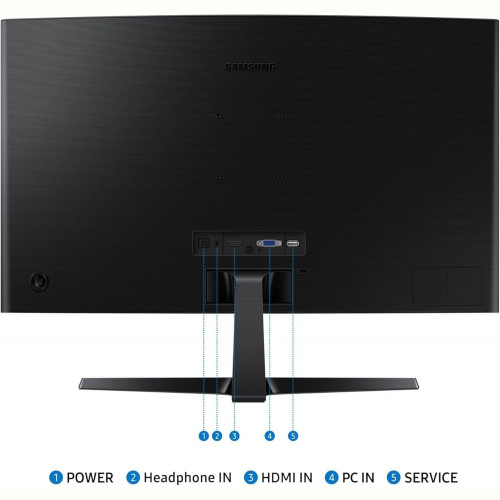Монiтор Samsung 27" Essential S3 LS27D366 (LS27D366GAIXCI) VA Black Curved 100Hz