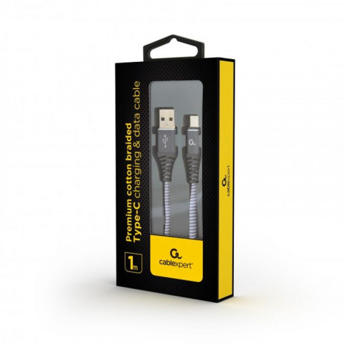 Кабель Cablexpert (CC-USB2B-AMCM-1M-WB2) USB 2.0 A - USB Type-C, преміум, 1м, сірий