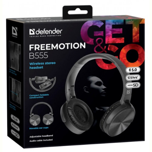 Bluetooth-гарнітура Defender FreeMotion B555 Black (63555)