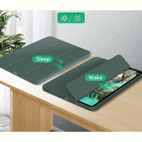Чохол-книжка BeCover Tri Fold Soft TPU з кріпленням Apple Pencil для Apple iPad Pro 11 2020/2021/2022 Dark Green (711110)