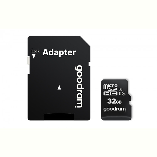 Карта пам`ятi MicroSDHC 32GB UHS-I Class 10 Goodram + SD-adapter (M1AA-0320R12)