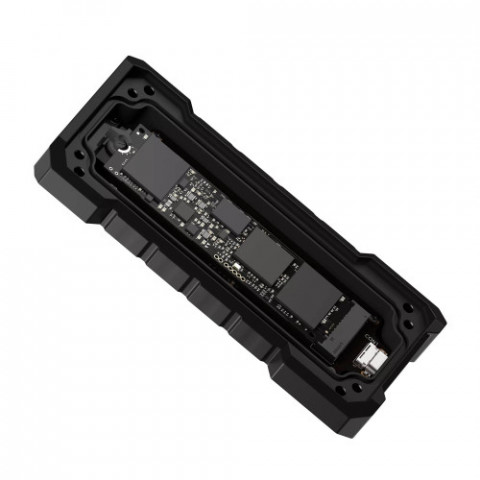 Зовнішня кишеня Asus TUF Gaming A2 PCIe NVMe M.2 2230/2242/2260/2280 USB Type-C 3.2 Black (90DD02X0-M09000)