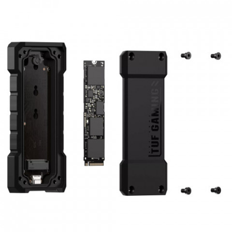 Зовнішня кишеня Asus TUF Gaming A2 PCIe NVMe M.2 2230/2242/2260/2280 USB Type-C 3.2 Black (90DD02X0-M09000)