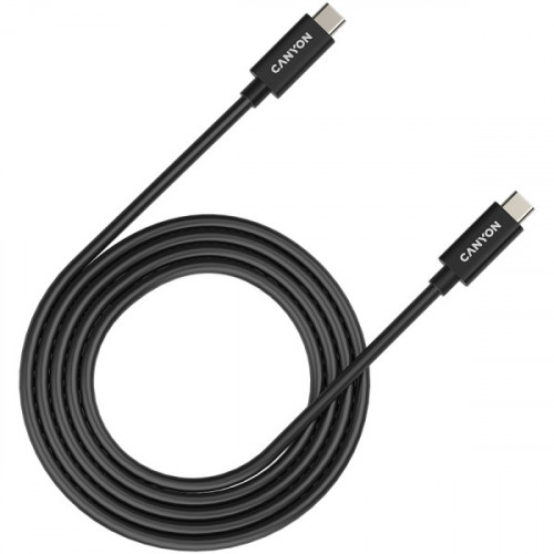 Кабель USB Type-C Canyon UC-42 Type C to Type-C 240W 2m Black (CNS-USBC42B)