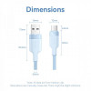 Кабель Vention USB - USB Type-C (M/M), 60W, 3A, 1 м, White (CTNWF)