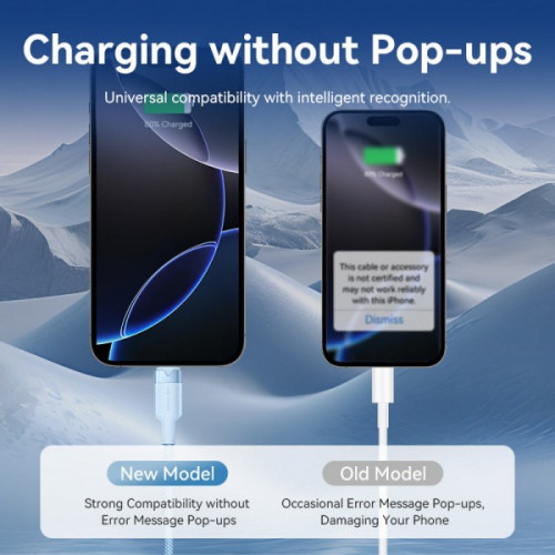 Кабель Vention USB - USB Type-C (M/M), 60W, 3A, 1 м, White (CTNWF)