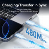 Кабель Vention USB - USB Type-C (M/M), 60W, 3A, 1 м, White (CTNWF)