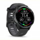 Смарт-годинник Garmin Forerunner 970 Black Carbon Gray DLC Titanium with Black/Translucent Whitestone Silicone with Slate Buckle (010-02969-60)