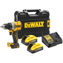 Шурупокрут-дриль акумуляторний DeWALT XR Li-Ion PowerStack 18В 2х5А·год 90Нм 0-650·0-2000об/хв кейс ЗП 1.28кг
