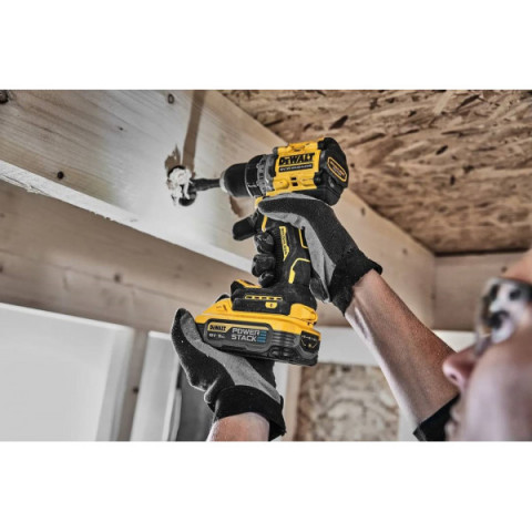 Шурупокрут-дриль акумуляторний DeWALT XR Li-Ion PowerStack 18В 2х5А·год 90Нм 0-650·0-2000об/хв кейс ЗП 1.28кг