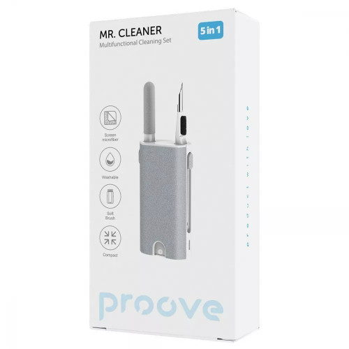 Багатофункціональний набір Proove Mr. Cleaner 5in1 для чищення електроніки та гаджетів White (MCS00000502)