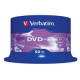 Диски DVD+R 4.7GB VERBATIM Cake Box (43550) 16x, 50шт Silver