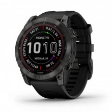 Смарт-годинник Garmin Fenix 7X Sapphire Solar Carbon Gray DLC Titanium with Black Band (010-02541-34)