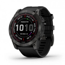 Смарт-годинник Garmin Fenix 7X Sapphire Solar Carbon Gray DLC Titanium with Black Band (010-02541-34)