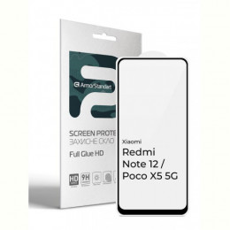 Захисне скло Armorstandart Full Glue HD для Xiaomi Redmi Note 12/Poco X5 5G Black (ARM65178)