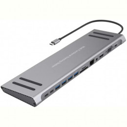 Концентратор-підставка USB-C XoKo AC-1400 (XK-AC1400-SL)