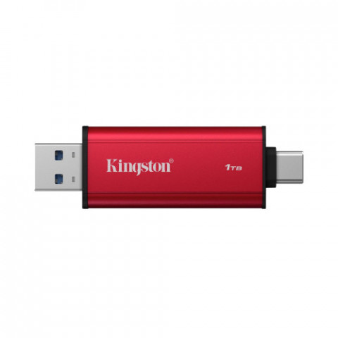 Накопичувач зовнішній SSD 1TB Kingston Dual Portable Red (SPSD/1TB)