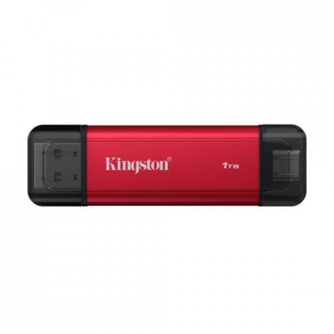 Накопичувач зовнішній SSD 1TB Kingston Dual Portable Red (SPSD/1TB)