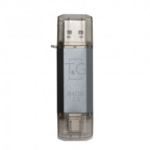 Флеш-накопичувач USB 3.0 64GB Type-C T&G 009 Star Series Silver (TG009TC-64GSL3)