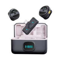 Бездротовий петличний мікрофон із зарядним кейсом ArmorStandart ASM4 2in1 USB type-C black(ARM88480)