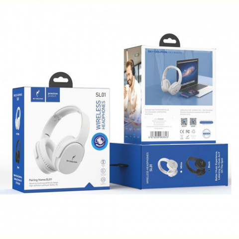 Bluetooth-гарнітура SkyDolphin SL01 White (SDBTE-000185) Купити в Україні