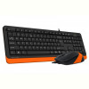 Комплект (клавіатура, мишка) A4Tech F1010 Black/Orange USB