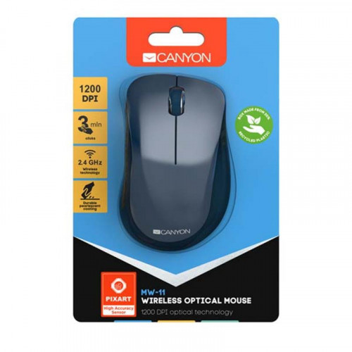 Мишка бездротова Canyon CNE-CMSW11BL Blue USB