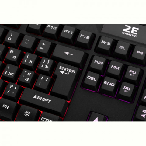 Клавіатура 2E Gaming KG340 LED Ukr (2E-KG340UBK) Black USB