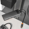 USB-Хаб Baseus Metal Gleam Series 7-in-1 (2xUSB3.0 + 4KHD + Type-C + Type-C PD+ TF + SD) gray Купити в Україні