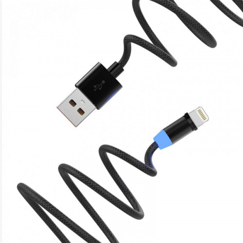 Кабель SkyDolphin S59L Magnetic USB - Lightning 1м, Black (USB-000440)