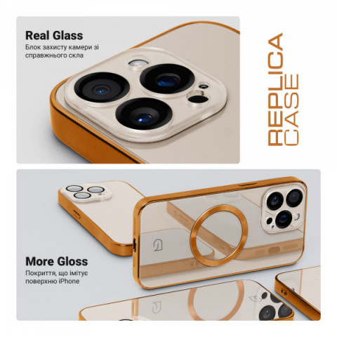 Чохол ArmorStandart Replica MagSafe для Apple iPhone 13 Pro Beige Gold (ARM76185)