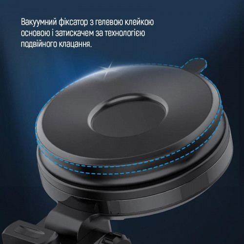 Безпровідний зарядний пристрій ColorWay Dashboard Car Wireless Charger 15W Black (CW-CHAW037Q-BK)