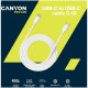 Кабель USB Type-C Canyon C-12 USB-C to USB-C Fast Charging & AV Data Transfer 100W 2m White (CNS-USB