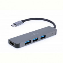 USB-хаб Cablexpert USB Type-C Grey 3-в-1 (A-CM-COMBO2-01)