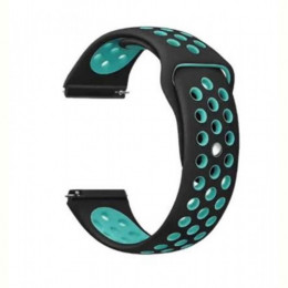 Ремінець BeCover Vents Style для Xiaomi iMi KW66/Mi Watch Color/Watch S1 Active/Haylou LS01/LS05 Black-Blue (705800)