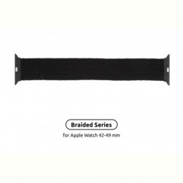 Ремінець Armorstandart Braided Solo Loop для Apple Watch 42mm/44mm/45mm/49mm Charcoal Size 8 (160 mm) (ARM58073)