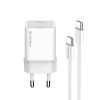 Мережевий зарядний пристрій ColorWay GaN Mini 35W PD Port PPS USB-C White (CW-CHS056PDC-WT) + кабель USB Type-C